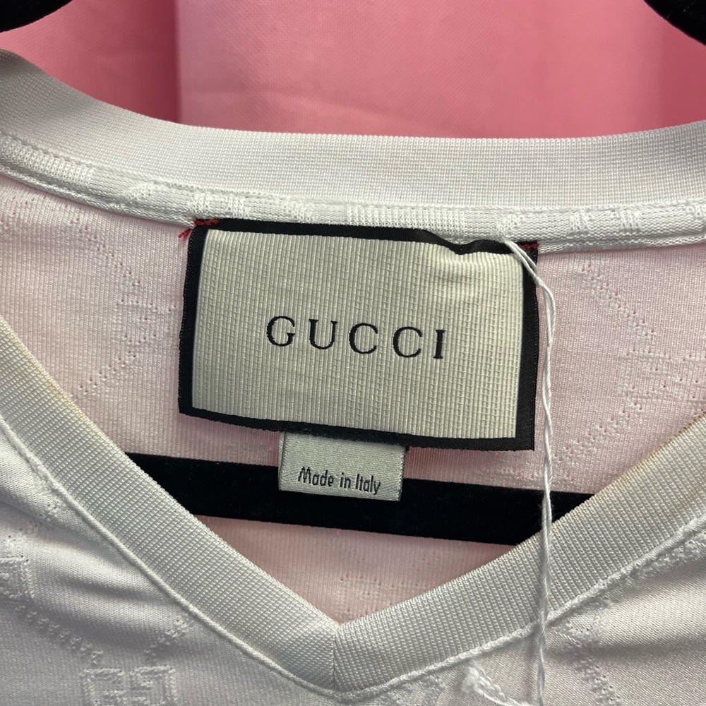 Gucci White V-Neck Top